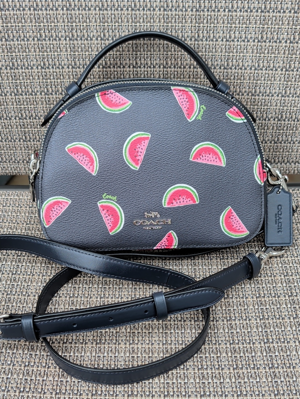 Coach Serena Satchel With Watermelon Print (C2061-1594) NWOT